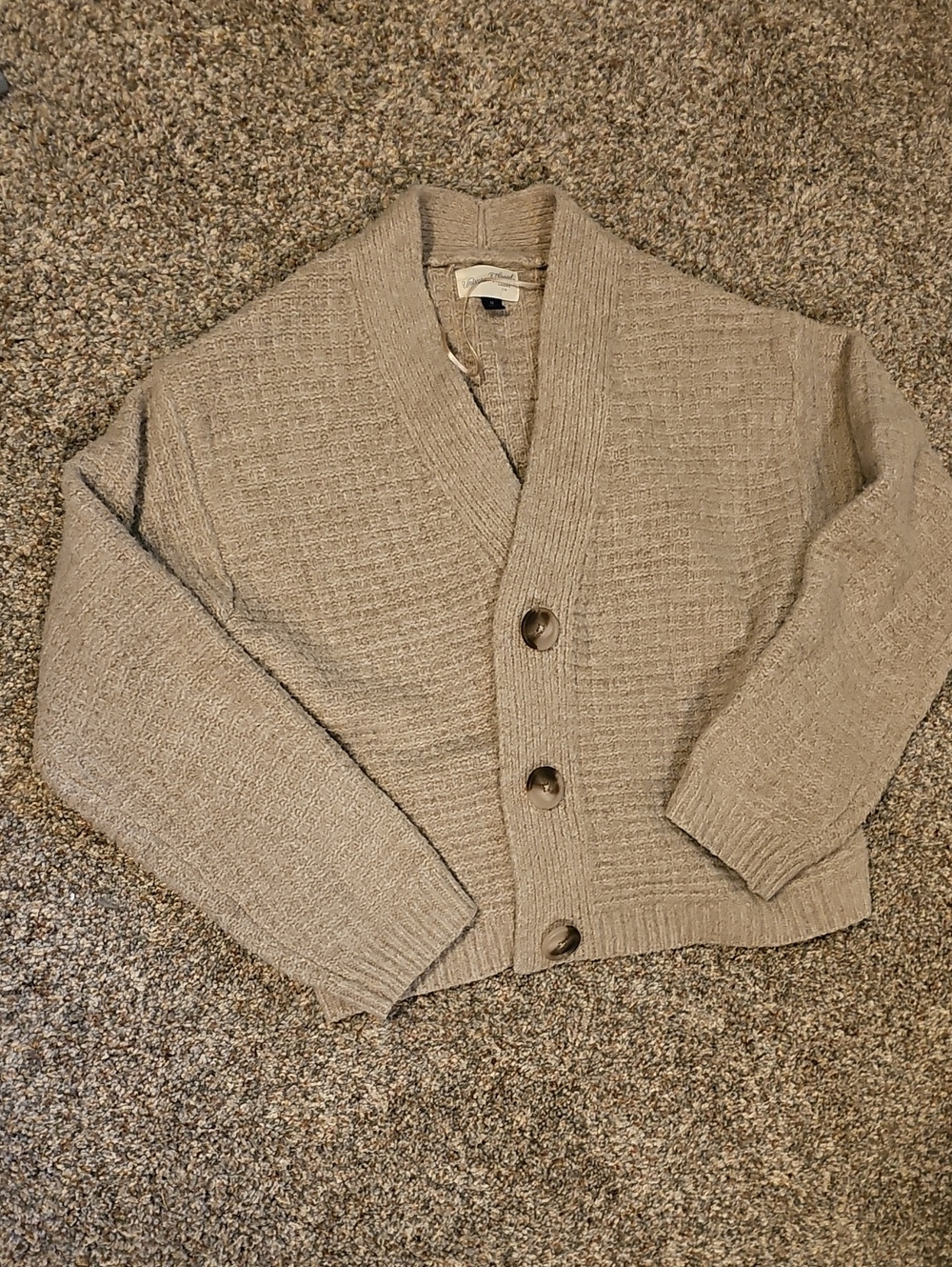 Universal Thread Women's Shawl Collar Cardigan - Beige